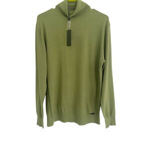NWT Barabas Green Knit Turtleneck Men Sweater Sz L